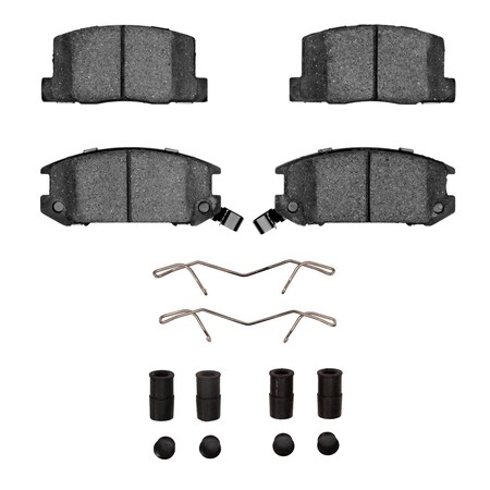 Dynamic Friction Co Active Performance Pads and Hardware Kit, High Friction, High Torque/Aggressive Initial Bite, Rear 1115-0657-01